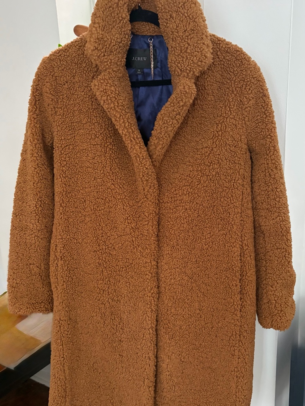 J. Crew Teddy Coat in Camel Brown